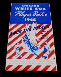 1945 Chicago White Sox Roster and Schedule