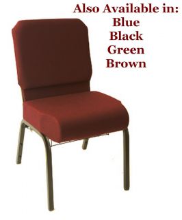 Church Chairs Burgundy NEW Stackable w Pocket Prime Collection SAVE ON