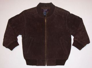 Boys CLASS CLUB SUEDE Leather Bomber jacket Coat Fall Winter sz 5
