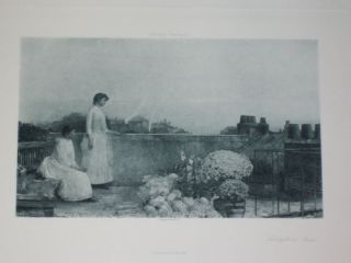 TWILIGHT IN PARIS 1889 PHOTOGRAVURE CHILDE HASSAM