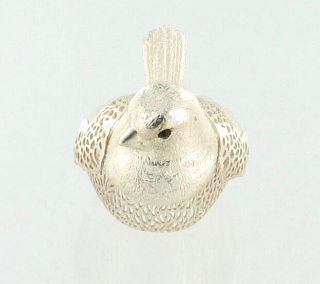 Christofle Bird Figurine Lumiere Collection Oiseau Silverplate Onyx