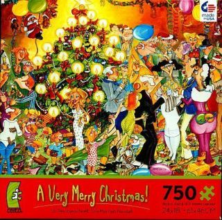  Christmas Tree Party Presents Kids Cartoon Puzzle 2986 5 New