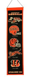 Cincinnati Bengals 32 Wool Heritage Banner NFL