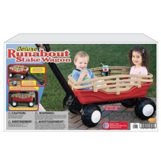   American Plastic Toy Deluxe Runabout Stake Wagon Gift Childrens New