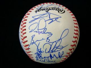 1998 Kansas City Royals Team Signed Baseball w/Johnny Damon