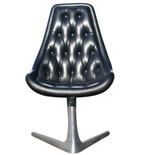  chromcraft vladimir kagan unicorn chair leather v shaped base sculpta