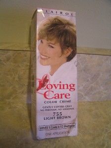 NEW Clairol Loving Care Hair Color Creme #755 Light Brown Level 1