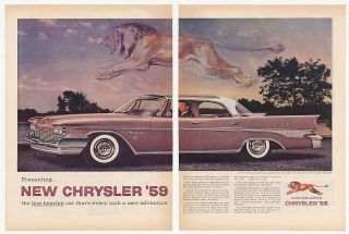 58 1959 Chrysler New Yorker 4 Door 2 Page Ad