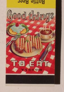 1950s Matchbook Toms Grill Hot Lunches Clarksville TN