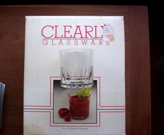 Crisa Clearly Glassware 8 oz Old Fashion 12 Piece Set Glasses Tumbler