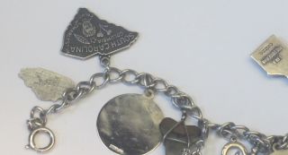 Vintage 1960s Sterling Silver Charm Bracelet Marshall Fields Chicago
