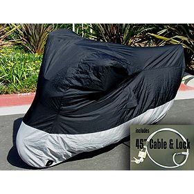 Motorcycle Cover Fit Harley Bike w Cable Lock New