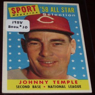  1958 Topps 478 Johnny Temple Reds All Star A3