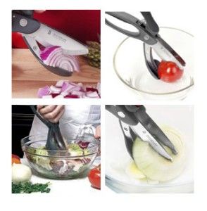  Salad Toss and Chop Cutters Knife Chopper Lime Green Onion