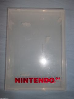  Nintendo 64 PLASTIC GAME STORAGE CASE Clamshell Clear Genuine OEM N64