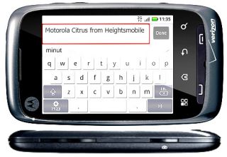 Motorola Citrus WX445 Android Smartphone 3 Megapixel Camera Unlocked
