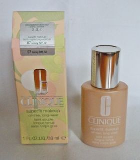 CLINIQUE Superfit Makeup Oil Free Long Wear Foundation HONEY (MF G) 07