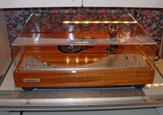 Pioneer PL 530 Turntable Restored Gloss Mahogany New Dust cover