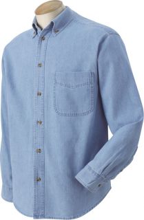 Harvard Square Mens Long Sleeve Classic Denim Shirt HS150