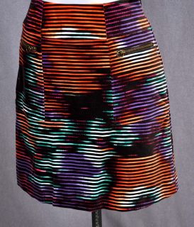 ETCETERA Womens 2011 Stretch Cotton City Lights Skirt Size10