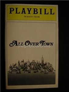 Cleavon Little Zane Lasky All Over Town Signed Booth Theatre Playbill