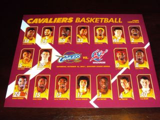 Cleveland Cavaliers 2012 2013 Team poster SGA Kyrie Irving Dion