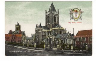 Irish Postcard Dublin Ireland Christchurch Cathedral