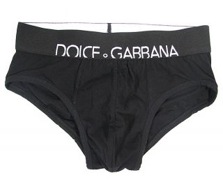 Dolce Gabbana Light Touch Mens Brando Brief Stretch Cotton D G Black