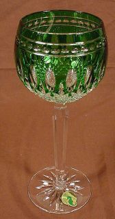 waterford wine glasses clarendon emerald green nib this is a