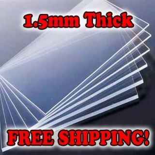 1x 8x10x1 16 Sheet of Clear Acrylic 1 5mm 0 060in Plastic