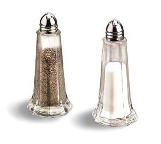 Eiffel Tower Style Clear Glass Salt Pepper Shakers