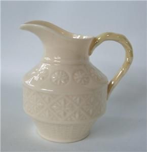  Belleek Porcelain Lustre Pitcher Creamer Vase CLEARY Green Mark MINT
