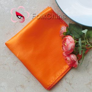 10pcs 12 Square Satin Cloth Napkin or Pocket Handkerchief Color U