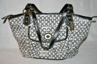 COACH   TOTE BAG with DUST COVER   Black Handles & Signature C