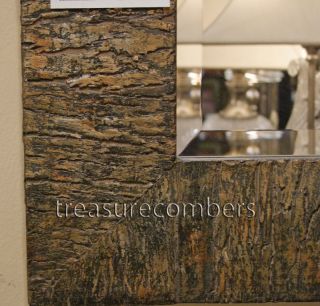 Coaldale Bark Frame Rectangular Wall Mirror