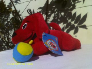 Clifford The Big Red Dog 10in Laydown with Ball Clifford The Red Dog