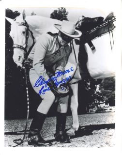Clayton Moore Signed Lone Ranger w Silver RARE Deceased