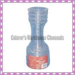 96 Clear Plastic Disposable Champagne Glasses Cups
