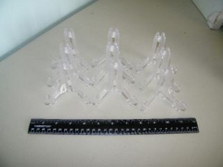Lot 9 Small Clear Plastic Plate Display Stand Nicole 6900 Display