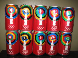 Empty Coca Cola Cans London Olympics