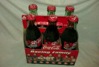 Coke Racing Family 6 pack 8 oz Glass bottles Tony Stewart 20