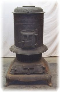  King Bee Air Blast Cast Iron Wood Coal Pot Belly Stove Peoria Illinois