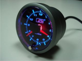 52mm Car Auto Gauge Meter Blue Red LED Clock Time