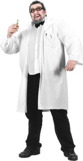 Adult Plus Size Nutty Professor Lab Coat Mens Costume