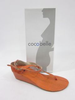Cocobelle Orange Snakeskin Strappy Sandals 39 9 in Box