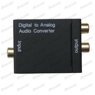  Optical Coaxial Toslink to Analog L/R Stereo Audio Converter Adapter
