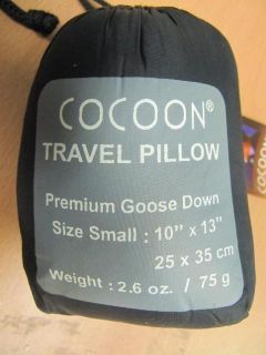 info payment info cocoon down travel pillow 10 x13 black
