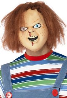 Adults Latex Horror Chucky Fancy Dress Costume Mask New
