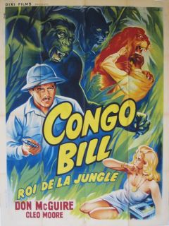 Congo Bill King of The Jungle 1957 Spencer Bennet 47x63