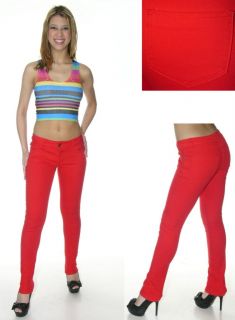 Super Stretch Red Skinny Jeans by Emperial Clothing